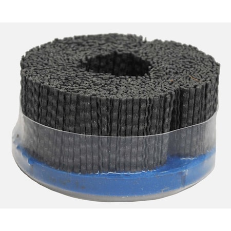 Weiler 4"MaximumDensityNyloxDiscBrush, 80SCCrimpedRectangularFill, Banded 85900